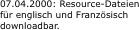 07.04.2000: Resource-Dateien fr englisch und